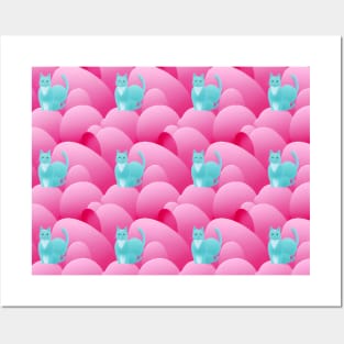 happy puppy pattern Posters and Art